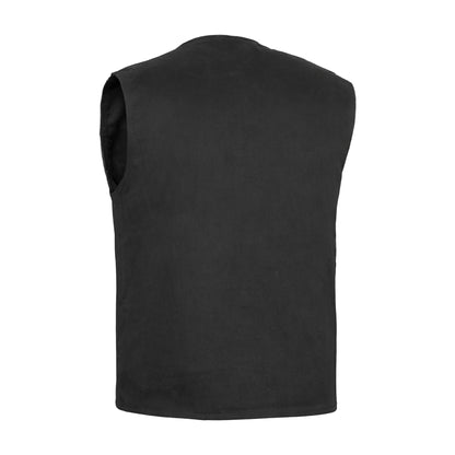 DM925BK Men's Single Back Panel Concealed Carry Denim Vest