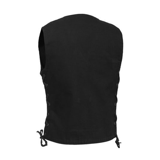 DM947 Women's 6 Pocket Denim Utility Vest - Black