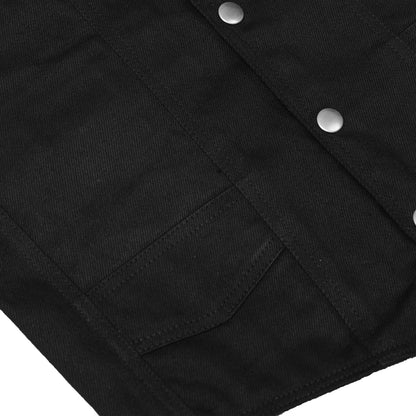 DM947 Women's 6 Pocket Denim Utility Vest - Black