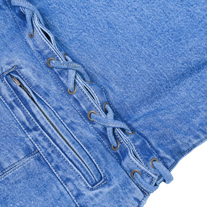 DM948 Women's 6 Pocket Denim Utility Vest - Blue