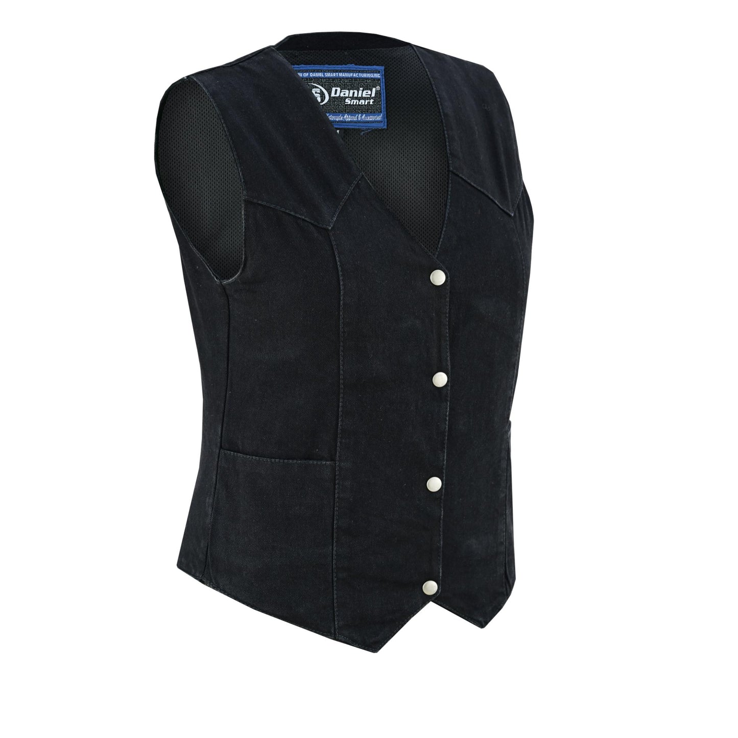 DM951 Women's Denim Classic Plain Sides Vest