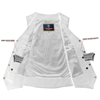 DM951 Women's Denim Classic Plain Sides Vest