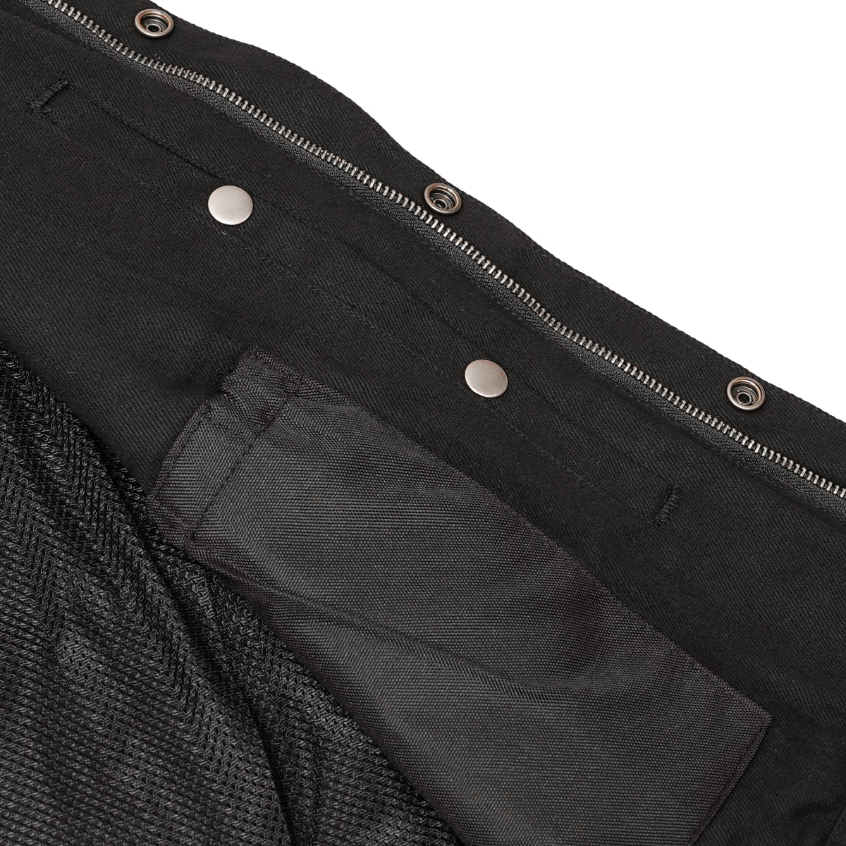DM970BK Snap Front Denim Vest- Black