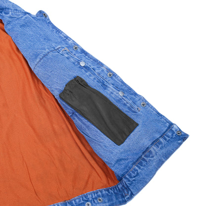 DM970BU Snap Front Denim Vest- Blue