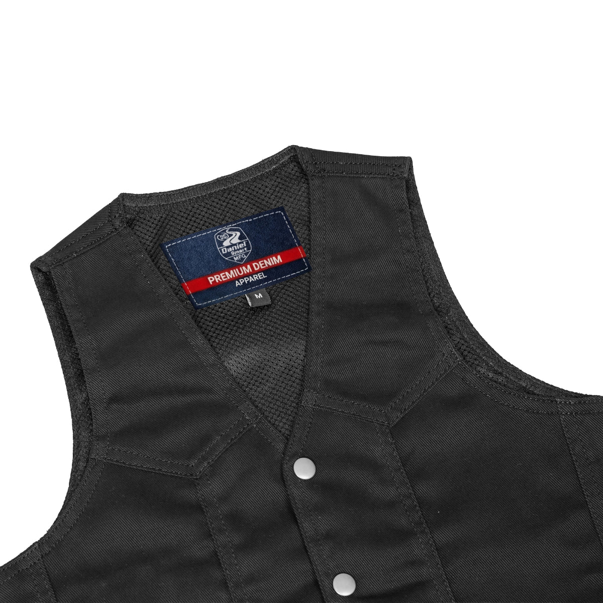 DM9725   Kid's Denim Plain Side Vest