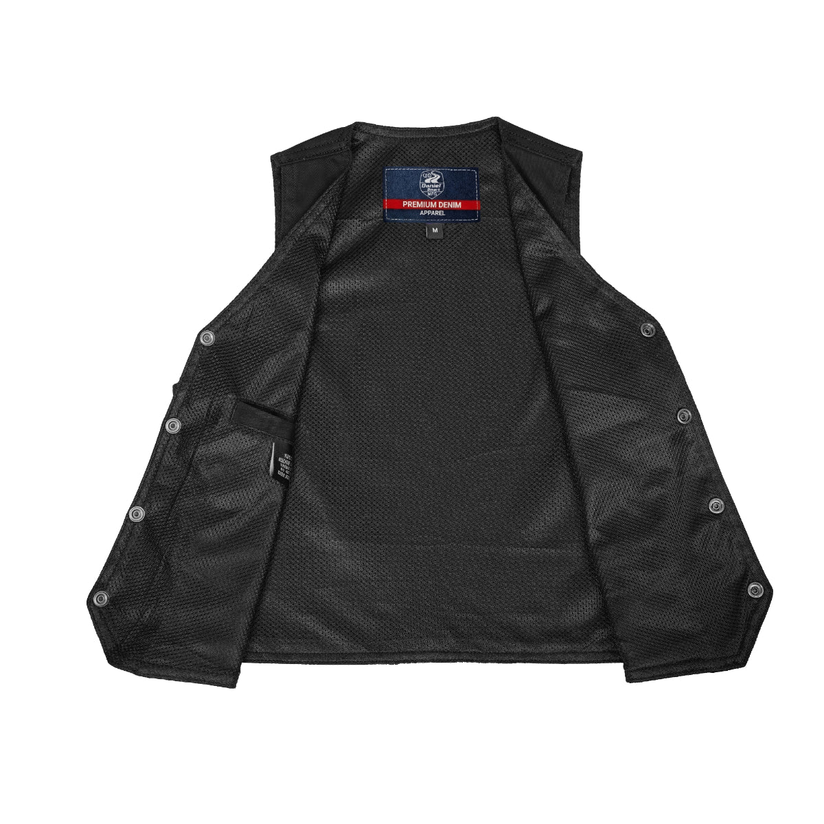 DM9725   Kid's Denim Plain Side Vest