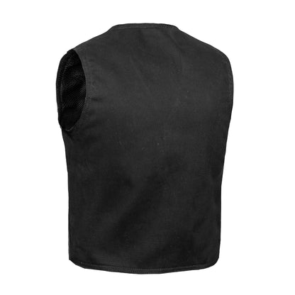 DM9725   Kid's Denim Plain Side Vest