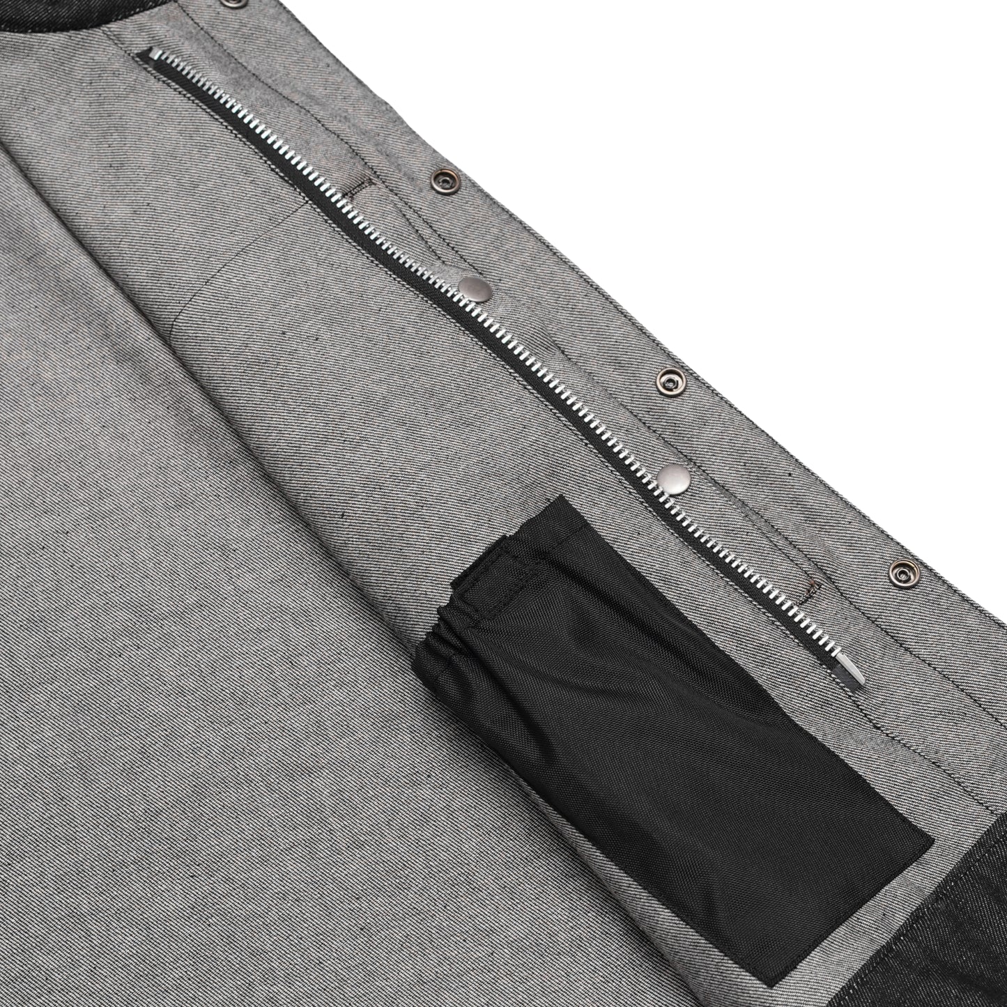 DM977 Men's Rough Rub-Off Raw Finish Denim Vest