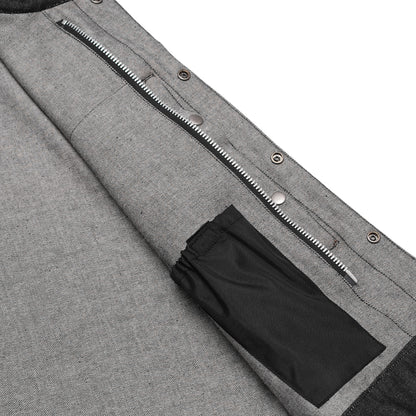 DM977 Men's Rough Rub-Off Raw Finish Denim Vest