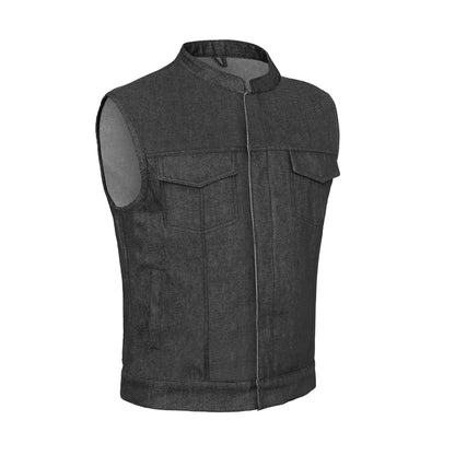 Wick Men's Denim Motorcycle Vest