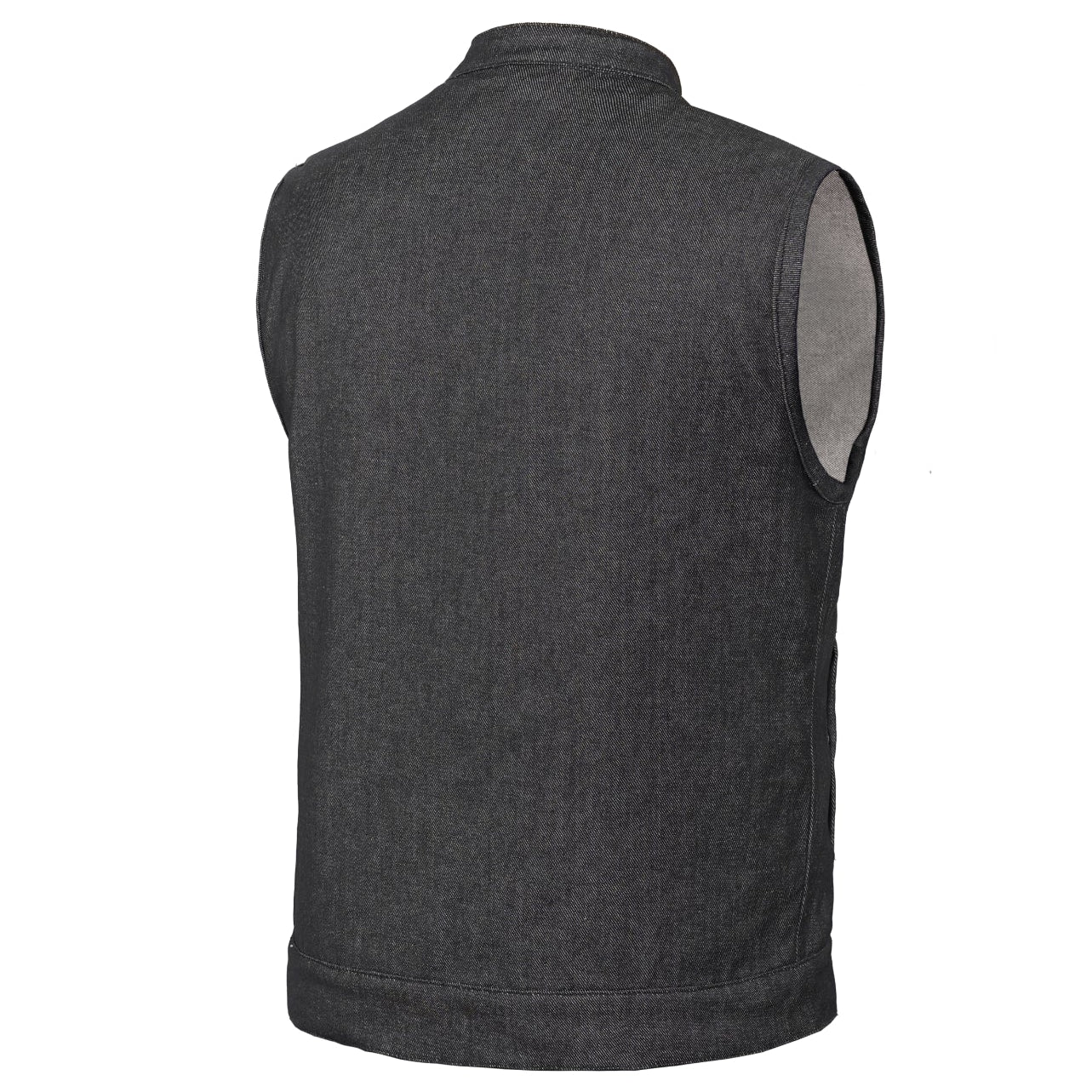 DM977 Men's Rough Rub-Off Raw Finish Denim Vest