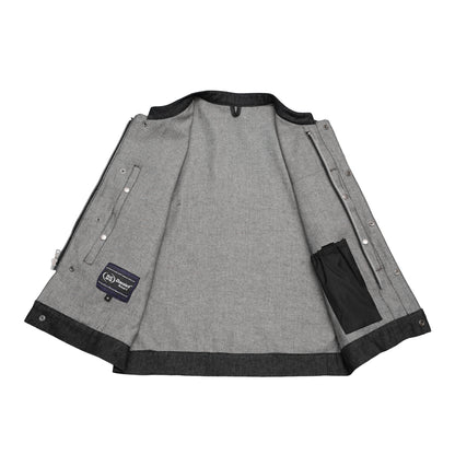 DM977 Men's Rough Rub-Off Raw Finish Denim Vest