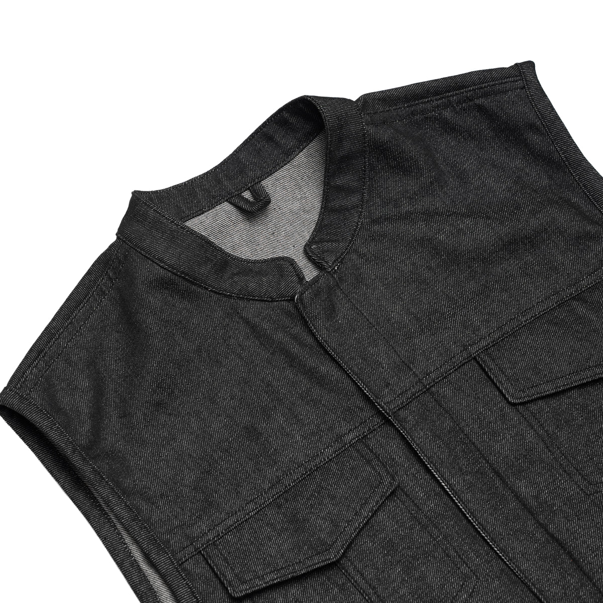 Wick Men's Denim Motorcycle Vest