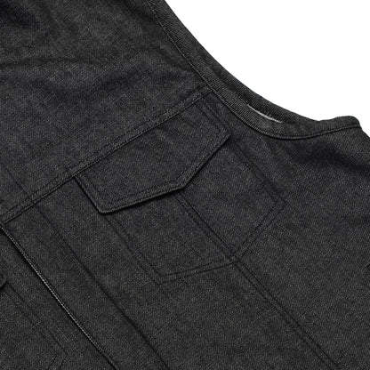Wick Men's Denim Motorcycle Vest