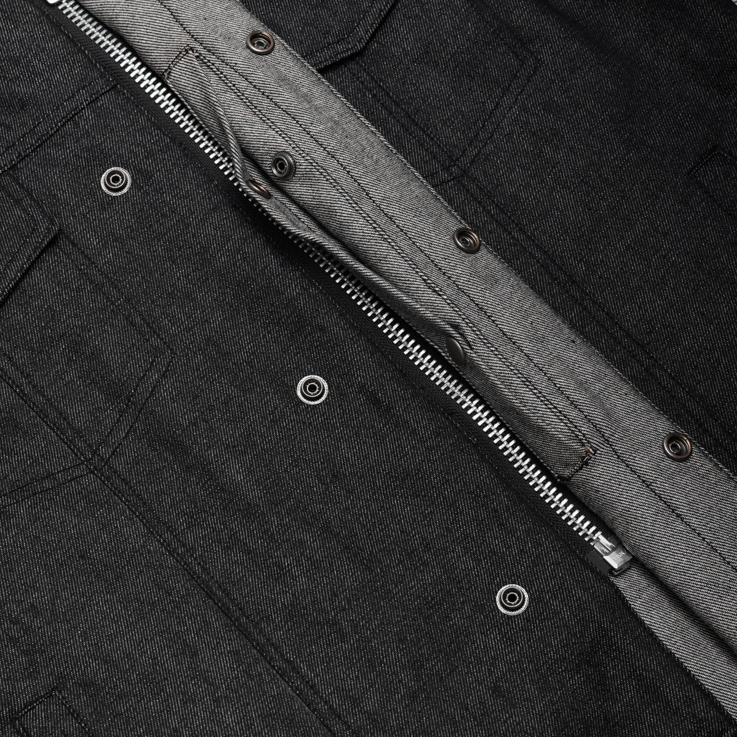 DM977 Men's Rough Rub-Off Raw Finish Denim Vest