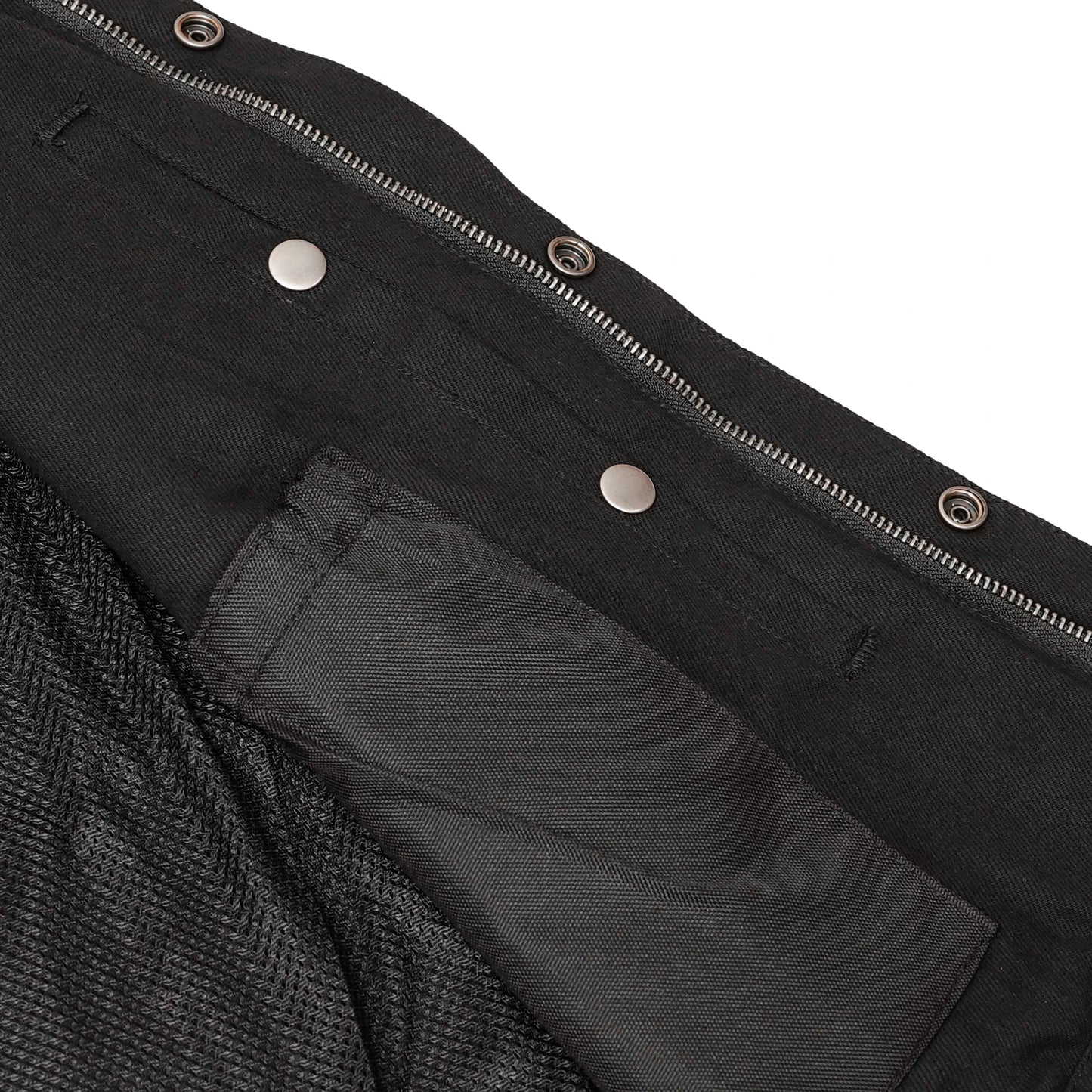 DM979BK Snap/Zipper Front Denim Vest- Black