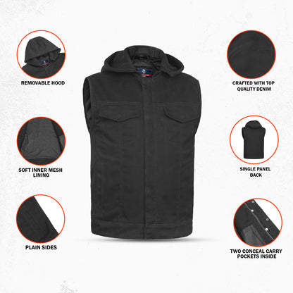 Diesel Men's Denim Motorcycle Vest