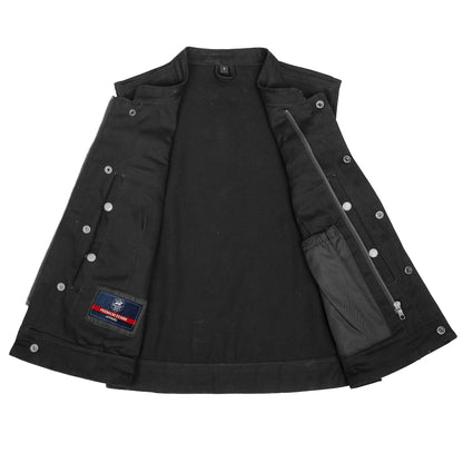 DM987 Women's Advance Black Construction Denim Vest