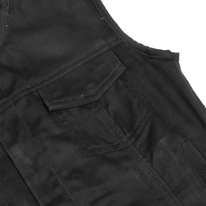 DM987 Women's Advance Black Construction Denim Vest