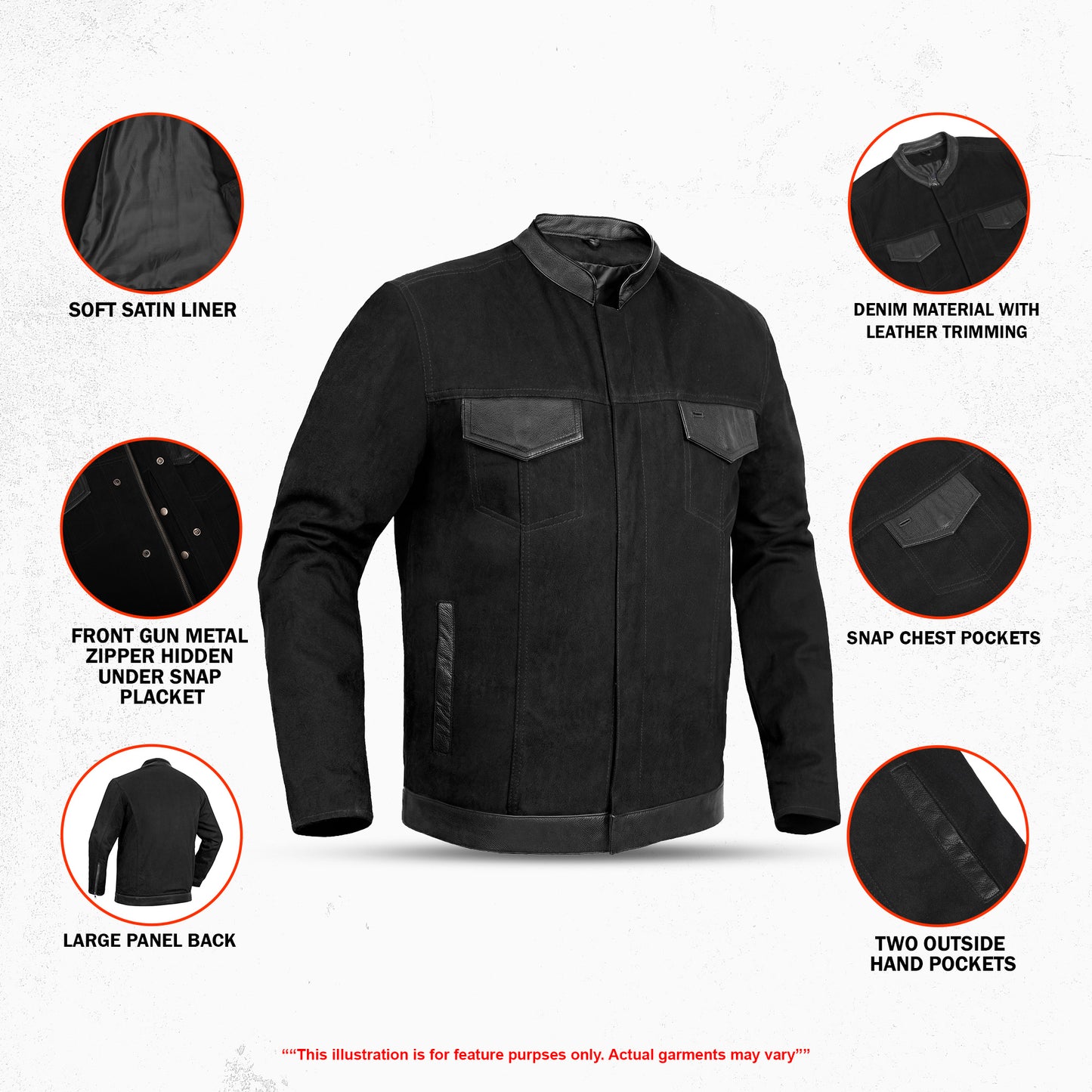 StreetRogue Men's Denim Motorcycle Jacket