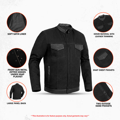 StreetRogue Men's Denim Motorcycle Jacket