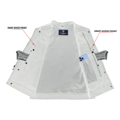 DM989BK Axel Men's Denim Motorcycle Vest