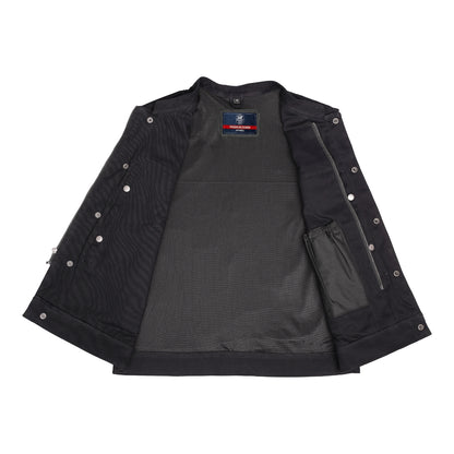DM989BK Axel Men's Denim Motorcycle Vest