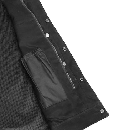DM989BK Axel Men's Denim Motorcycle Vest