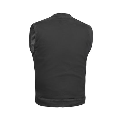 DM989BK Axel Men's Denim Motorcycle Vest