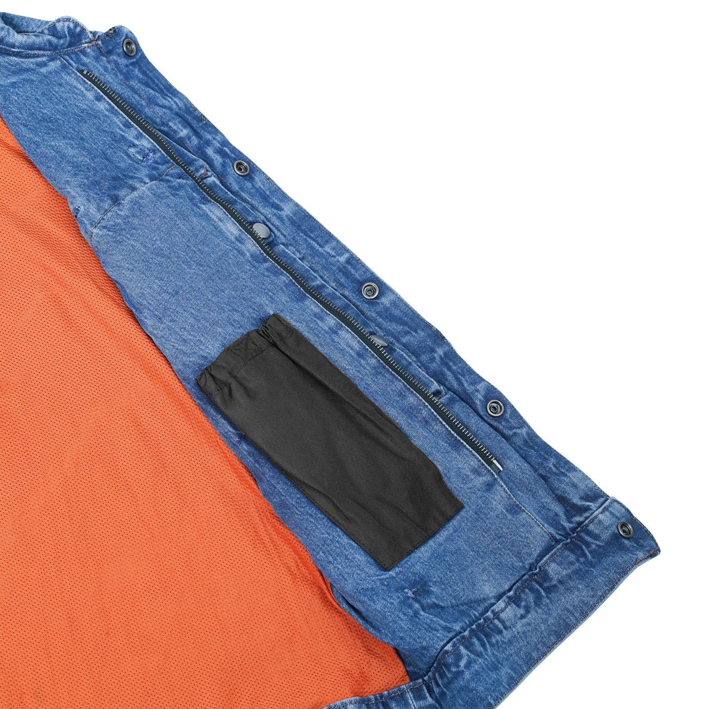 DM989BU Axel Men's Denim Motorcycle Vest