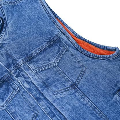 DM989BU Axel Men's Denim Motorcycle Vest