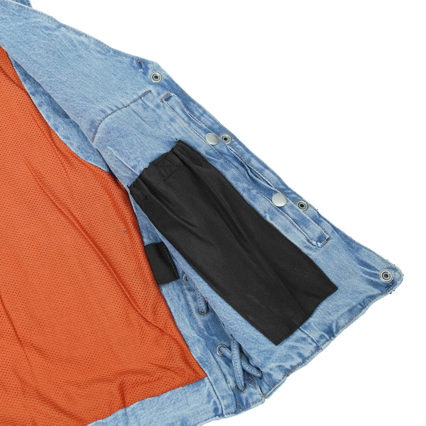 DM997 Women's Single Back Panel Concealed Carry Denim Vest - Blue