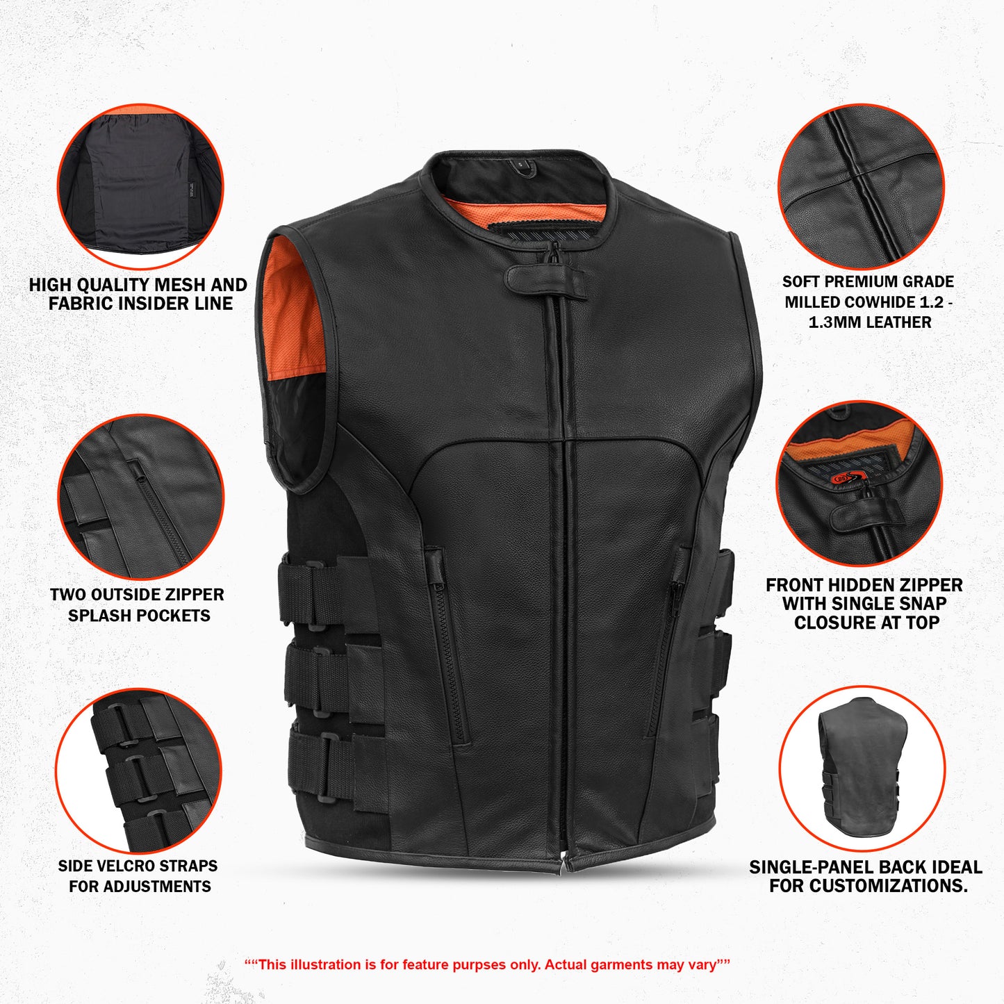 DS007 Men's Updated SWAT Team Style Vest