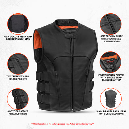 DS007 Men's Updated SWAT Team Style Vest