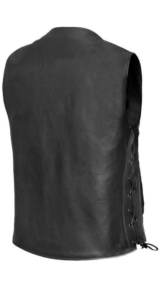 Stashon Men's Motorcycle Leather Vest