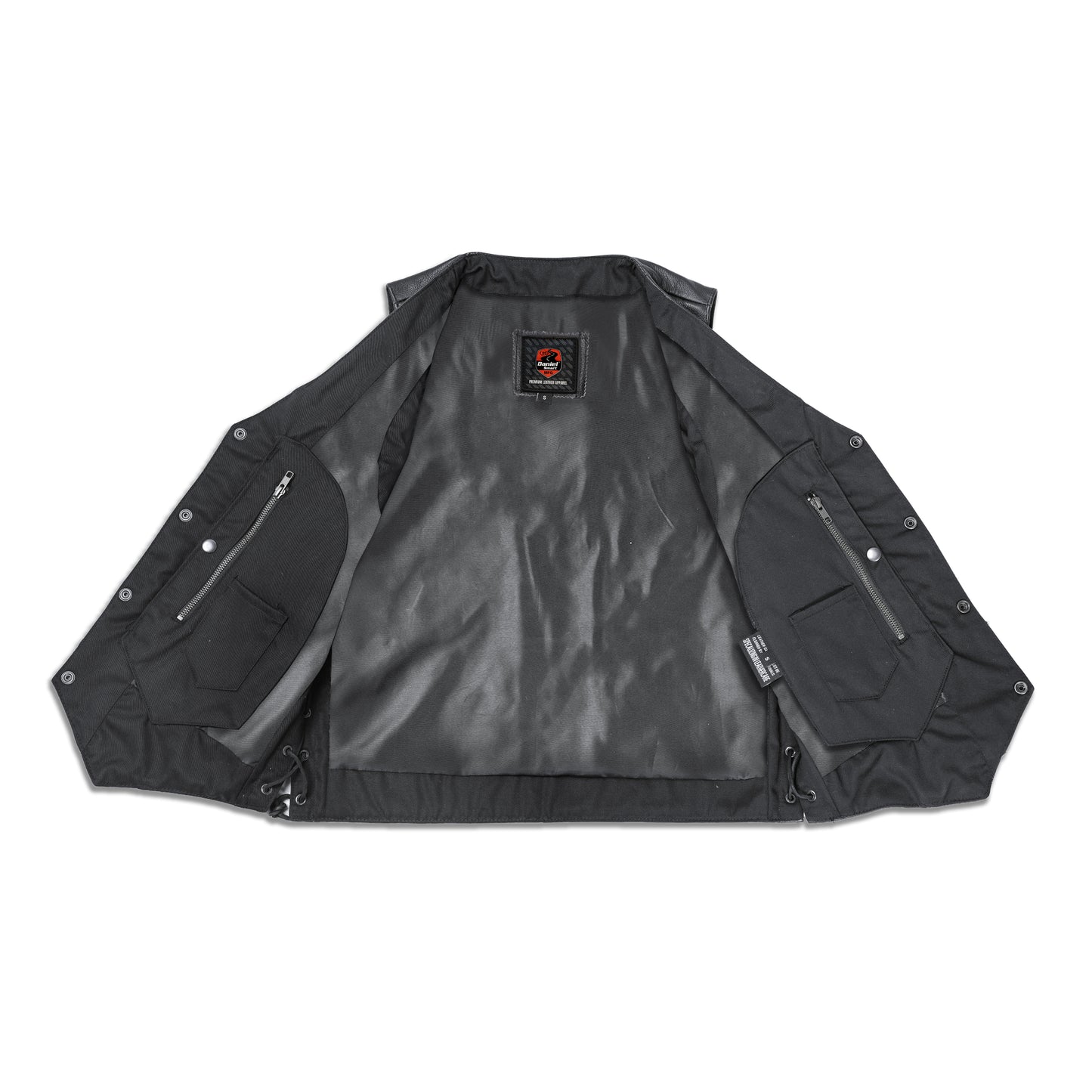 Stashon Men's Motorcycle Leather Vest