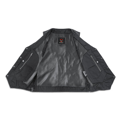 Stashon Men's Motorcycle Leather Vest