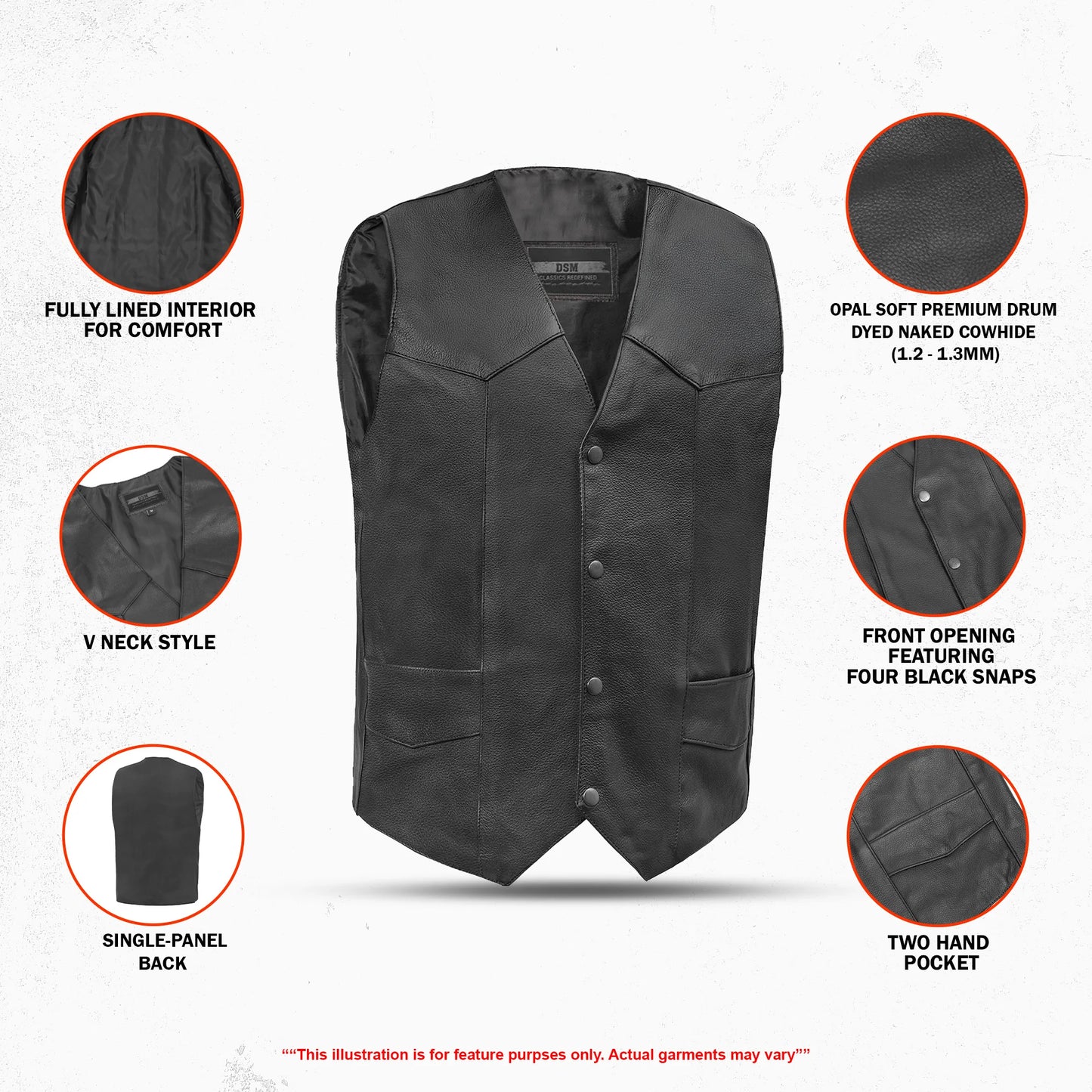 DS104 Men's Plain Side Economy Vest
