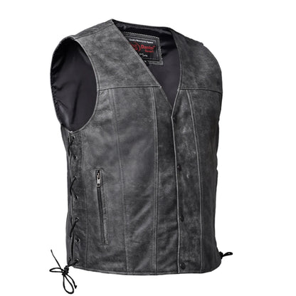 DS105V Men's Gray Single Back Panel Concealed Carry Vest