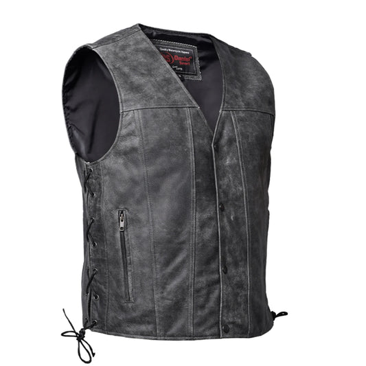 DS105V Men's Gray Single Back Panel Concealed Carry Vest