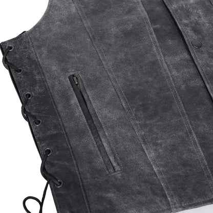DS105V Men's Gray Single Back Panel Concealed Carry Vest