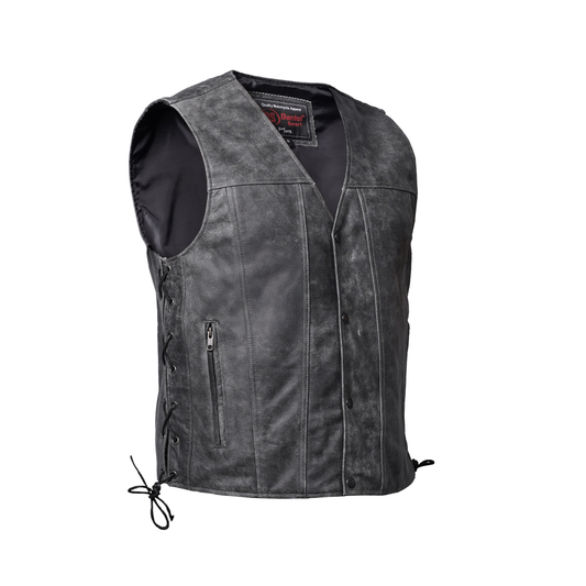 DS105V Men's Gray Single Back Panel Concealed Carry Vest