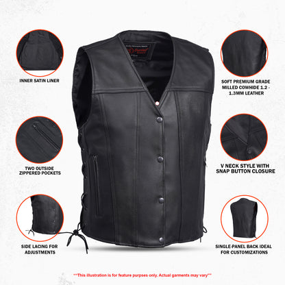 DS105 Men's Single Back Panel Concealed Carry Vest