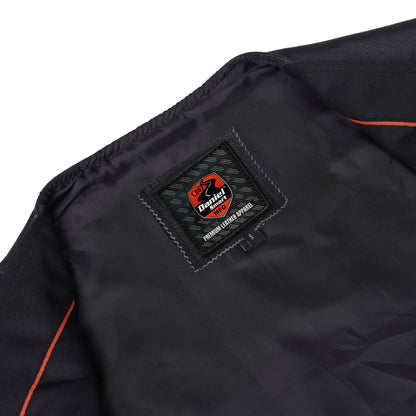 Trailox Men's Motorcycle Leather Vest
