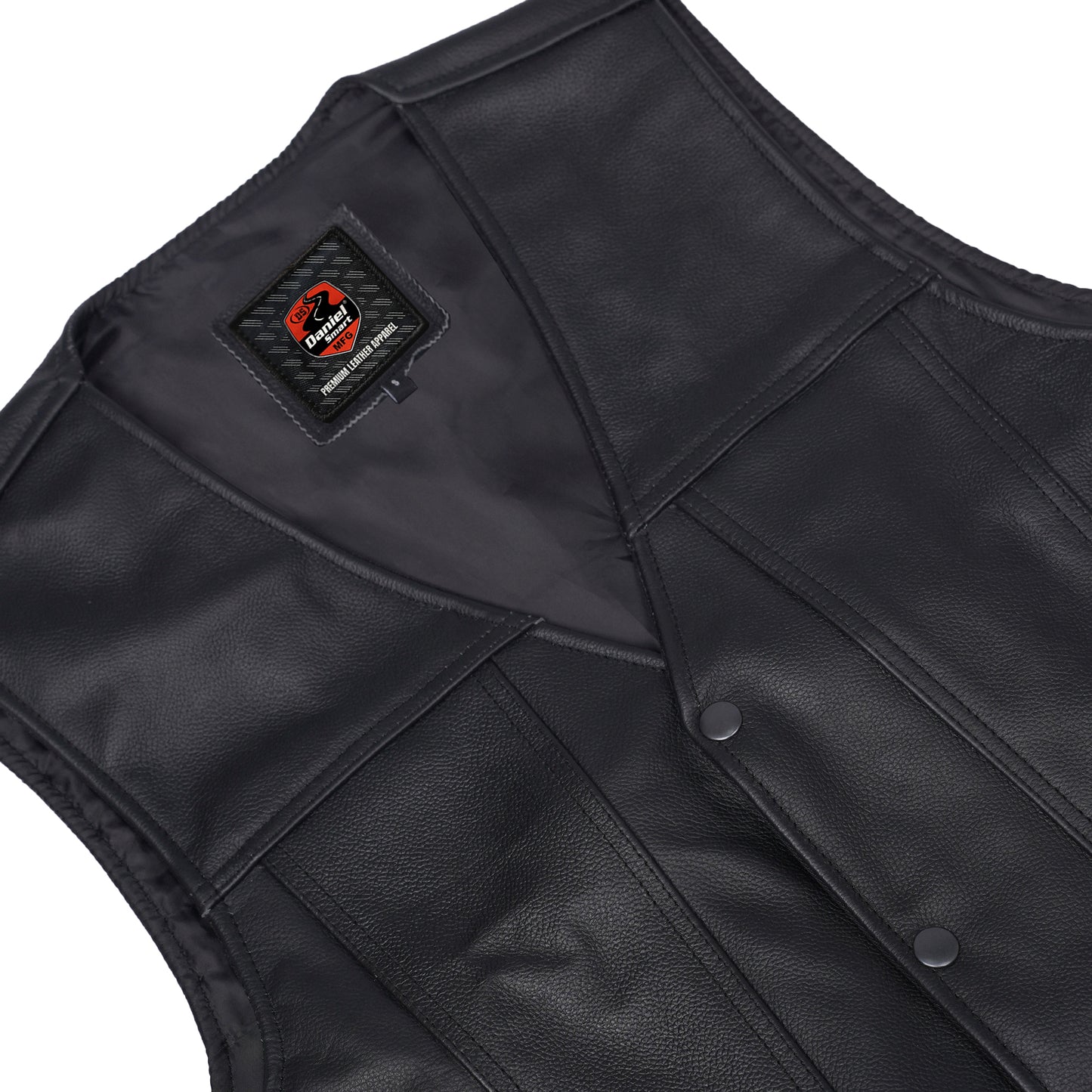 Trailox Men's Motorcycle Leather Vest