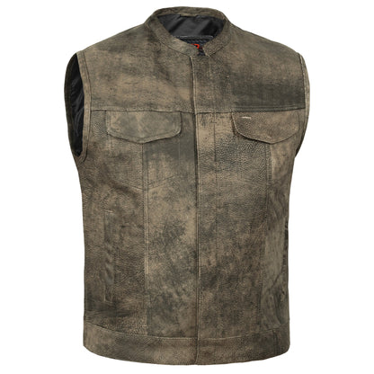 Toretto Men's Motorcycle Leather Vest