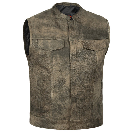 Toretto Men's Motorcycle Leather Vest
