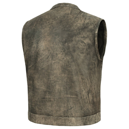 Toretto Men's Motorcycle Leather Vest