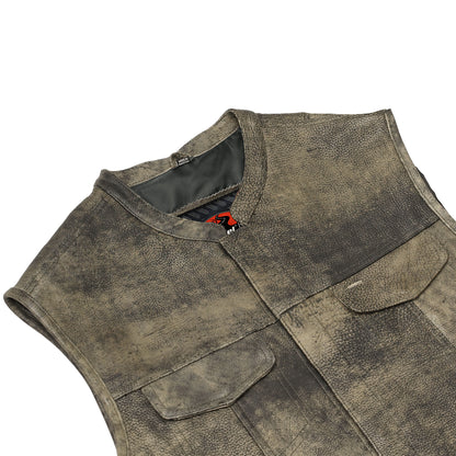 Toretto Men's Motorcycle Leather Vest