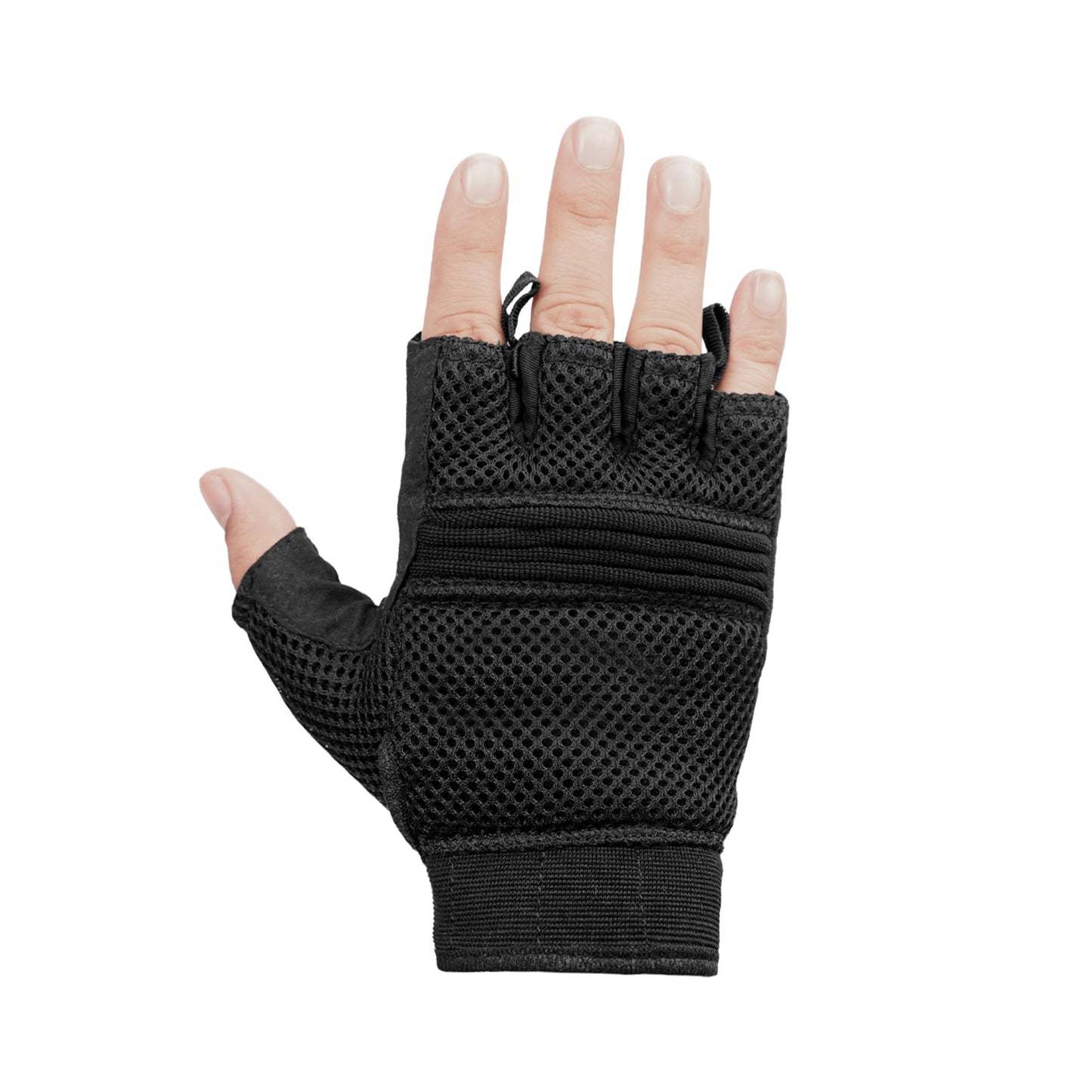 Compact Rage - Men's Leather Motorcycle Fingerless Gloves
